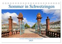 Sommer in Schwetzingen von Karin Vahlberg Ruf und Petrus Bodenstaff (Tischkalender 2025 DIN A5 quer), CALVENDO Monatskalender