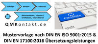 Mustervorlage Übersetzungsdienstleister (TSP) nach DIN EN ISO 17100:2016 und ISO 9001 :2015