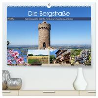 Die Bergstraße - Sehenswerte Städte, Natur und weite Ausblicke (hochwertiger Premium Wandkalender 2025 DIN A2 quer), Kunstdruck in Hochglanz