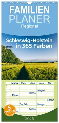 Familienplaner 2025 - Schleswig-Holstein in 365 Farben mit 5 Spalten (Wandkalender, 21 x 45 cm) CALVENDO