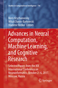 Advances in Neural Computation, Machine Learning, and Cognitive Research