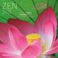 Alpha Edition - Zen 2025 Broschürenkalender, 30x30cm, Wandkalender mit Platz für Notizen und Termine, entspannende Bilder, Monatsübersicht und Ferientermine DE/AT/CH