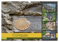 Conques ist eine wichtige Station am französischen Jakobsweg (Wandkalender 2025 DIN A3 quer), CALVENDO Monatskalender