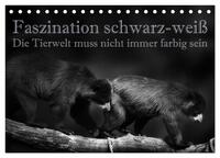 Faszination schwarz-weiß - Die Tierwelt muss nicht immer farbig sein (Tischkalender 2025 DIN A5 quer), CALVENDO Monatskalender