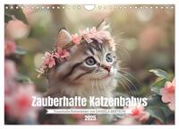 Zauberhafte Katzenbabys (Wandkalender 2025 DIN A4 quer), CALVENDO Monatskalender