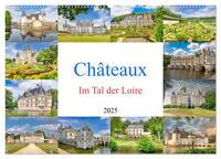 Châteaux. Im Tal der Loire (Wandkalender 2025 DIN A2 quer), CALVENDO Monatskalender