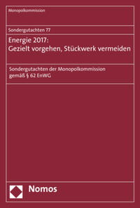 Sondergutachten 77: Energie 2017: Gezielt vorgehen, Stückwerk vermeiden