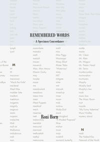 Remembered Words. A Specimen Concordance