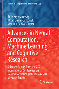 Advances in Neural Computation, Machine Learning, and Cognitive Research