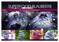 Superfood Blaubeere. Ich esse gerne Heidelbeeren! (Wandkalender 2025 DIN A2 quer), CALVENDO Monatskalender