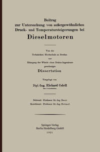 Beitrag zur Untersuchung von außergewöhnlichen Druck- und Temperatursteigerungen bei Dieselmotoren