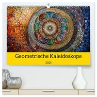 Geometrische Kaleidoskope (hochwertiger Premium Wandkalender 2025 DIN A2 quer), Kunstdruck in Hochglanz