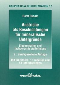 Anstriche als Beschichtungen für mineralische Untergründe