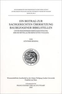 Ein Beitrag zur sachgerechten Übersetzung baubezogener Bibelstellen