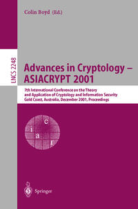 Advances in Cryptology — ASIACRYPT 2001