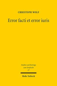 Error facti et error iuris