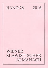 Wiener Slawistischer Almanach Band 78/2016