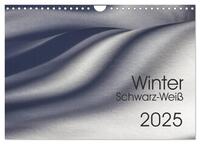 Winter Schwarz-Weiß (Wandkalender 2025 DIN A4 quer), CALVENDO Monatskalender