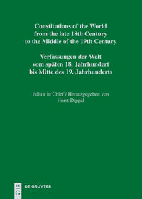 Constitutions of the World from the late 18th Century to the Middle... / Addenda et Corrigenda