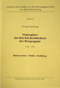 Trauregister aus den Kirchenbüchern der Westprignitz 1705 - 1750 Raum Lenzen - Putlitz - Perleberg