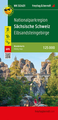 Nationalparkregion Sächsische Schweiz, Wanderkarte 1:25.000, freytag & berndt, WK D2401