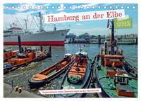 Hamburg an der Elbe – Impressionen eines Sommertages in der Hansestadt (Tischkalender 2025 DIN A5 quer), CALVENDO Monatskalender