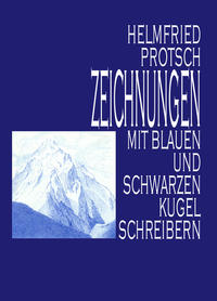 Zeichnungen mit blauen und schwarzen Kugelschreibern