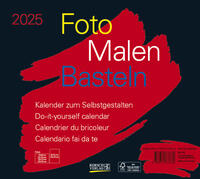 Foto-Malen-Basteln Bastelkalender quer schwarz 2025