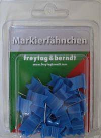 Markierfähnchen wehend, Blau