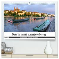 Basel und Laufenburg - Romantische Altstädte am Rhein (hochwertiger Premium Wandkalender 2025 DIN A2 quer), Kunstdruck in Hochglanz