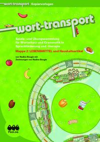 Wort-Transport-Mappe: LEBENSMITTEL und Haushaltswaren