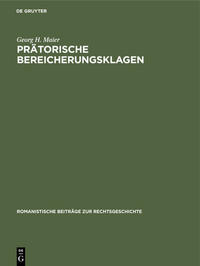 Prätorische Bereicherungsklagen