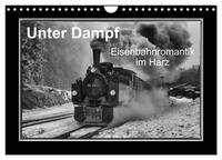 Unter Dampf - Eisenbahnromantik im Harz (Wandkalender 2025 DIN A4 quer), CALVENDO Monatskalender