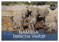 Namibia - Tierische Vielfalt (Planer) (Wandkalender 2025 DIN A3 quer), CALVENDO Monatskalender