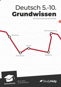 Deutsch Grundwissen Klasse 5 bis 10 in Rechtschreibung & Grammatik – Übungsbuch, Lernheft, Aufgaben mit Lösungen – für Realschule & Gymnasium