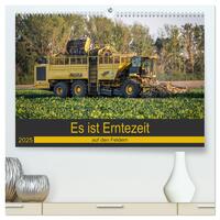 Es ist Erntezeit auf den Feldern (hochwertiger Premium Wandkalender 2025 DIN A2 quer), Kunstdruck in Hochglanz