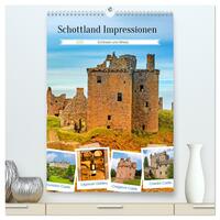 Schottland Impressionen - Schlösser und Whisky (hochwertiger Premium Wandkalender 2025 DIN A2 hoch), Kunstdruck in Hochglanz