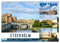 Stockholm - Maritime Ansichten (Tischkalender 2025 DIN A5 quer), CALVENDO Monatskalender