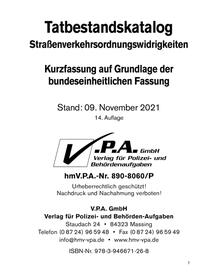 Bundeseinheitlicher Tatbestandskatalog - Polizeifassung, Stand 01. September 2023