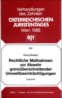 Rechl.Maßnahmen zur Abwehr grenzüberschreitender Umwelt- beeinträchtigungen