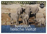 Namibia - Tierische Vielfalt (Planer) (Tischkalender 2025 DIN A5 quer), CALVENDO Monatskalender