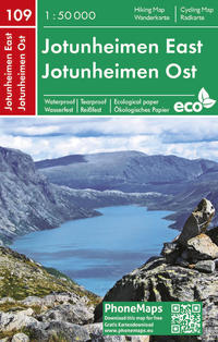 Jotunheimen Ost, Wander - Radkarte 1 : 50 000