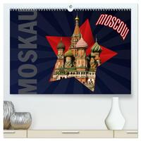 Moskau - Moscow (hochwertiger Premium Wandkalender 2025 DIN A2 quer), Kunstdruck in Hochglanz