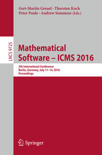 Mathematical Software – ICMS 2016