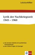 Klett Lektürehilfen Lyrik der Nachkriegszeit 1945 - 1960