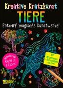 Kreative Kratzkunst: Tiere: Set mit 10 Kratzbildern, Anleitungsbuch und Holzstift