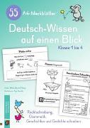 55 A4-Merkblätter Deutsch-Wissen auf einen Blick – Klasse 1 bis 4