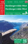 Hardangervidda West, Wander - Radkarte 1 : 50 000