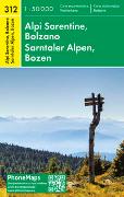 Sarntaler Alpen, Bozen, Wander - Radkarte 1 : 50 000