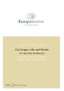 Challenges, risks and threats for security in Europe